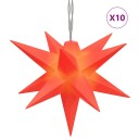 vidaXL Herrnhuter stjernelys med 10 LED rød 10 cm