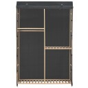 vidaXL Garderobeskap 3 etasjer grå 110x40x170 cm stoff
