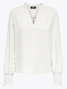 Only Mette V-Neck Long Sleeve Smock Top Hvit L