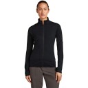 Icebreaker Women Merino Blend 300 Realfleece™ Descender Ls Zip Black L