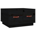 vidaXL Salongbord svart 60x53x35 cm heltre furu