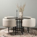 Venture Home Spisegruppe Venture Home Copenhagen Ø 115 cm med 4 Simrishamn Stoler GR23206