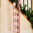 Girlander DIY Jul Rød/Rosa Stripet