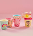 Rice 6 Pcs Small Melamine Kids Cups Multi  Funky Print