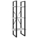 vidaXL Bokhylle 3 niv?er hvit 40x30x105 cm sponplate