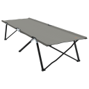 Sammenleggbar camping seng Grå 206 x 76 x 74 cm Oxford og Stål