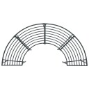 vidaXL Trebens 4  seter 160 x 80 x 44 cm steel Sølvgrå halvrund