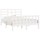 vidaXL Sengeramme hvit heltre furu 160x200 cm