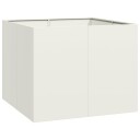 vidaXL Plantekasse hvit 100x100x80 cm stål