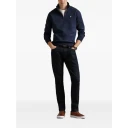 Polo Ralph Lauren Double Knit Quarter Zip Pullover Navy S