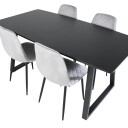 Venture Home Spisegruppe Venture Home Ina med 4 Phoi Stoler Fløyel GR20348