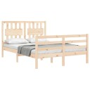 vidaXL Sengeramme med hodegavl 4FT small double heltre