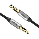 Baseus Yiven M30 3.5mm Lydkabel 1m Svart/Sølv