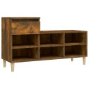  Skoskap røkt eik 102x36x60 cm konstruert tre 8720287225454