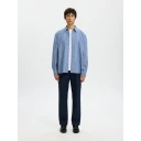 Selected Slhrlxben Stripe Ls Shirt Blue M