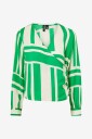 Vero Moda - Bluse vmBrita L/S Rouching Midi Top - Grønn