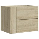  Veggmontert nattbord sonoma eik 45x30x35 cm 848329