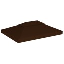 vidaXL Dobbel toppduk til paviljong 310 g/m² 4x3 m brun