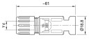 Z MC4 PV KST4/6II UR Kontakt for solcelleanlegg hann 5,9 8,8 mm Kabelareal:4 6 mm² Elfordeling & strømforsyning