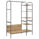  Klesstativ med hylle Beige 120 x 44 x 160 cm Konstruert tre