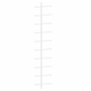 vidaXL Veggmontert vinstativ for 10 flasker 2 stk hvit metall
