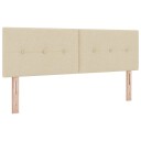  LED Hodegavl Med Knapp Tufting Krem 72 cm Stoff