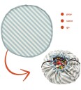 play&go  2-i-1 lekematte Stripes green ⌀ 140 cm