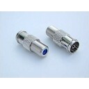 Dkt Triax-adapter, F-kontakt Hunn til IEC Hunn Silver/Blue