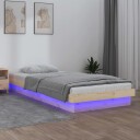 vidaXL Sengeramme med LED 90x200 cm heltre 8720287071457