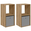  Nattbord 2 pcs Artisan Eik 35 x 32 x 68,5 cm Konstruert tre
