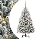 Kunstig juletre Grønn og hvit 120 cm PVC og metall