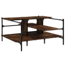  Salongbord røkt eik 100x100x48,5 cm konstruert tre 8721012376090