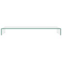 vidaXL TV-benk glass klar 110x30x13 cm