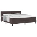  Box Spring Seng med Madrass Mørk Grå 180x200 cm Stoff