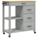  Kjøkkenvogn MONZA 84x40x90 cm heltre furu 376116