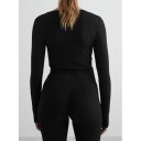 Aim'n   Topp Shape Seamless Wrap Long Sleeve   Svart