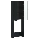 vidaXL Toalett skap HOORN Svart 66 x 25,5 x 190 cm Konstruert tre