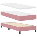  Boksmadrass med madrass Rosa 80x200 cm Fløyel