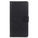 INCOVER Samsung Galaxy S24 PU Litchi Skin Flip Deksel med Lommebok - Svart