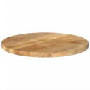  Bordplate Ø 40x3,8 cm rund grovt heltre mangotre