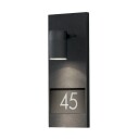 Konstsmide Modena vegglampe GU10 svart inkl husnummer IP44 - 7721766