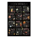 Cocktail Drinker Oppskrifter Plakat - 91,5 x 61 cm