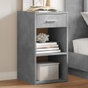  Nattbord 2 stk betonggrå 35x34x65 cm konstruert tre 840583