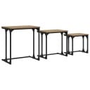 vidaXL Kaffebord med Nesting 3 pcs artisan eik 50,5 x 35 x 53 cm