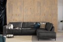 Akron 2,5-seter Sofa med Sjeselong Høyre Bonded Lær - Mørkegrå