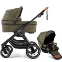 Emmaljunga NXT90F Outdoor Offroad Komplett m/ Sittedel Og Liggedel Outdoor Olive