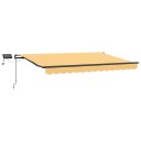 vidaXL Uttrekkbar markise sand 400 × 350 cm Stoff og Aluminium