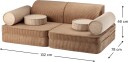Wigiwama Play Byggbar Sofa 272x156 cm Toffee