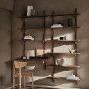 Ferm Living Sector Tripple Wide Hylle 87x102 cm Messing/Røkt Eik
