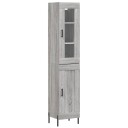 vidaXL Highboard grå sonoma 34,5x34x180 cm konstruert tre 8720845489250